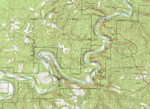 BRT - Maumee Area topographic trail map at 1:24,000 scale.