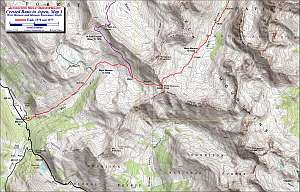 Crested Butte-Aspen Map 1 topographic trail map at 1:24,000 scale.