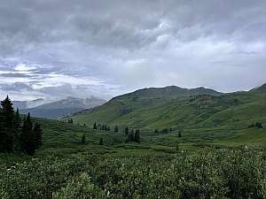 Crested Butte-Aspen view looing back the way we came.