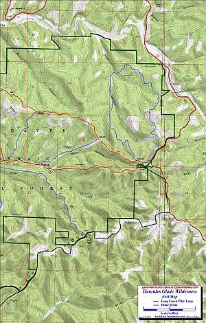 Hercules East topographic trail map at 1:24,000 scale