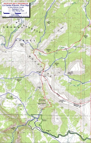 La Garita Wheeler Map West at 1:24,000 scale.