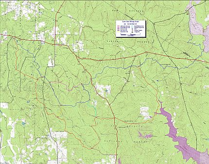 Lone Star West topographic trail map at 1:24,000 scale
