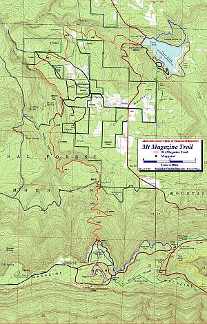 Mt Magazine Map at 1:24,000 scale.