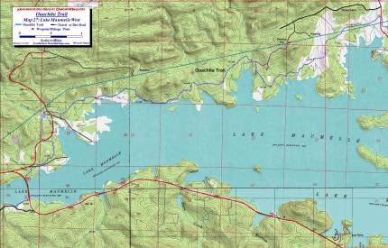 Ouachita Trail Map 27 Lake Maumelle West.