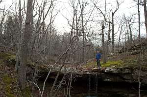Paddy Creek Charlie at waterfall