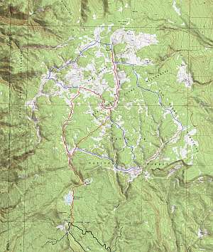San Pedro topographic trail map at 1:24,000 scale