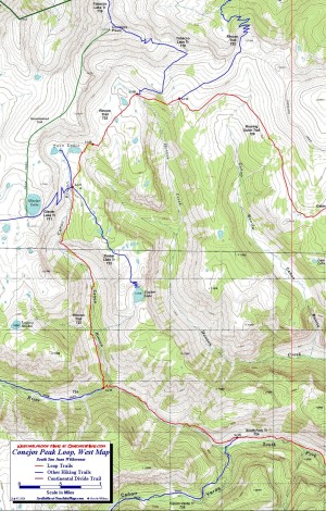 South San Juan, Conejos Peak Map West at 1:24,000 scale.
