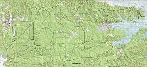 Trail Between the Lakes Area topographic trail map at 1:24,000 scale