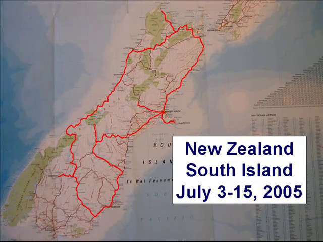 New Zealand 2005 Trip Video showing a road trip around the South Island.